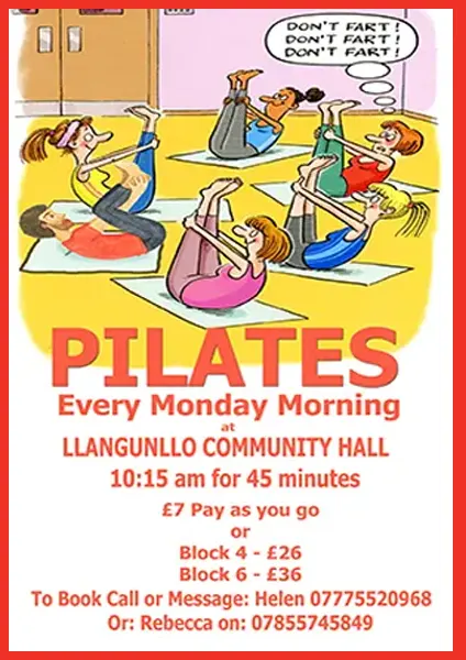 Pilates Every Monday Llangunllo Community Hall