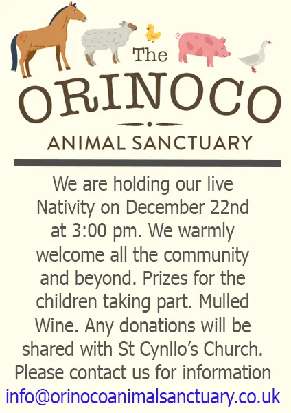 Orinoco Animal Sanctuary Llangunllo. Nativity December 2024